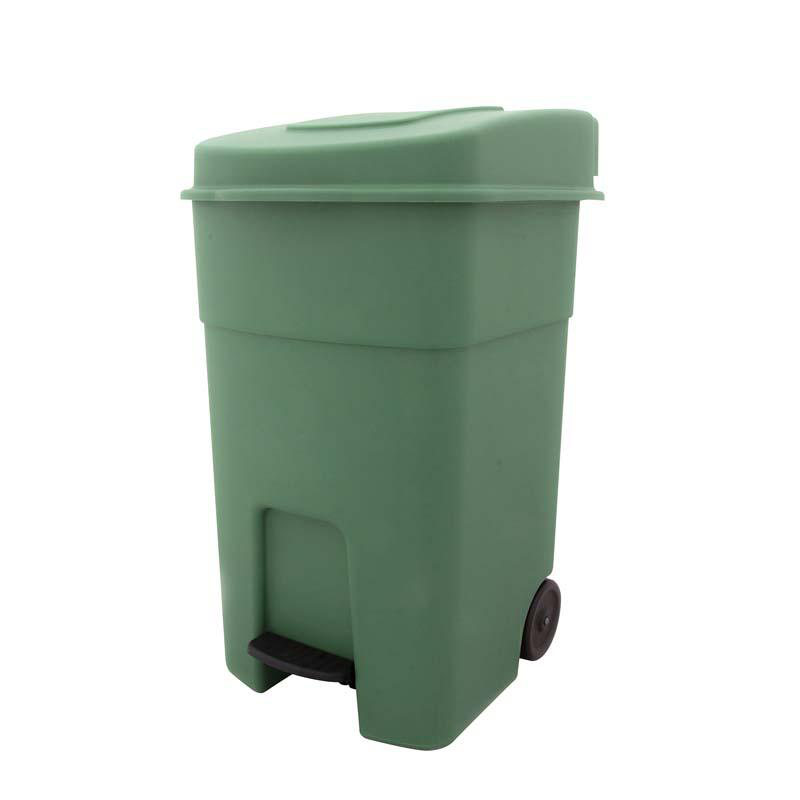 Pedal bin with wheels 80l - assorted colors, , medium image number null
