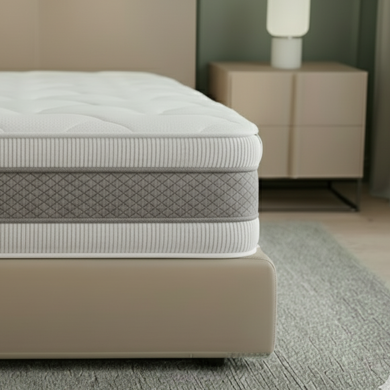 White stone orthopedic memory mattress h20 cm | zoned support | breathable 3d | hypoallergenic-null