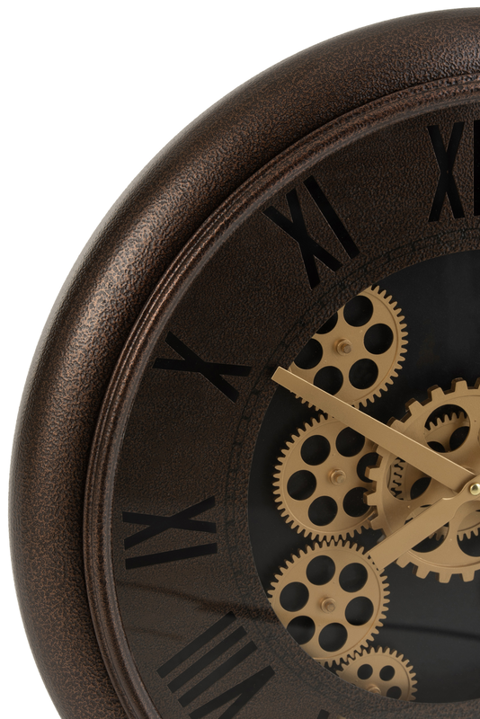 Clock metal brown/gold, , medium image number null