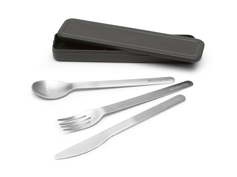 Brabantia make & take cutlery 3pcs dark grey, , medium-null