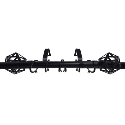 Paris extendable curtain rod 16/19mm 120-210cm - black