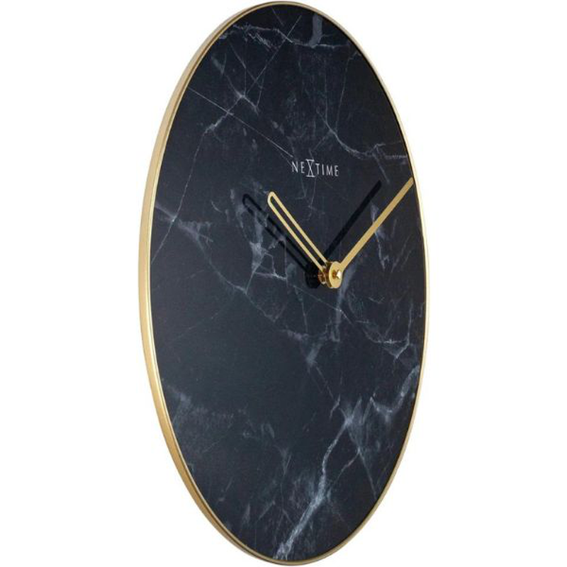 Product image: Nextime wall clock 40 cm - glass/metal , 'marble', , medium-null