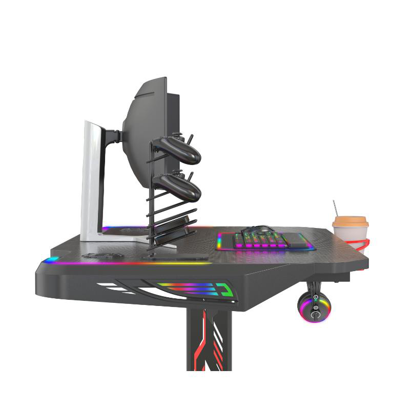 Superoffice pluto led gaming desk - black, , medium-null