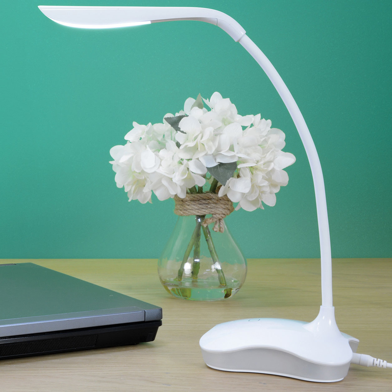 Lyyt desk lamp with nightlight USB/battery powered white 410.426uk, , medium-null
