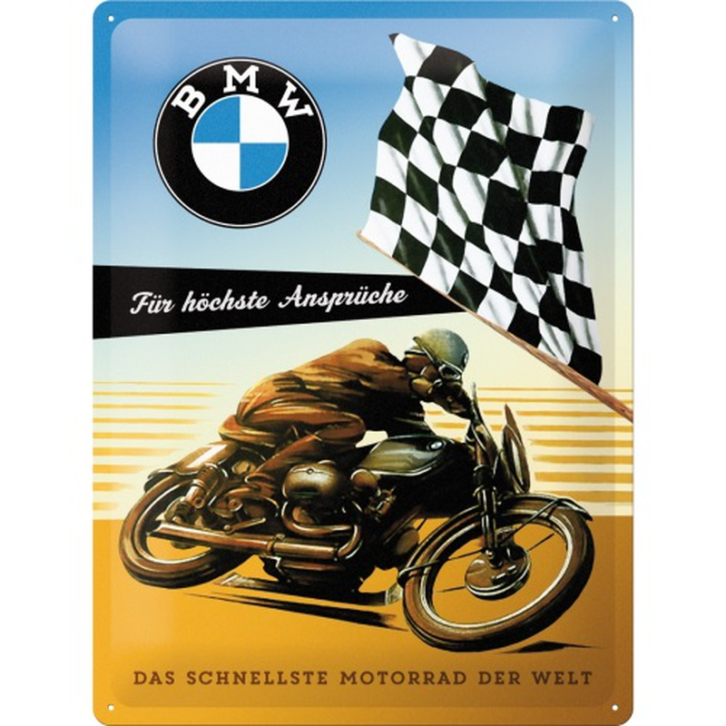 Nostalgic tin sign 30x40 cm bmw - fur hbchste anspruche, , medium-null