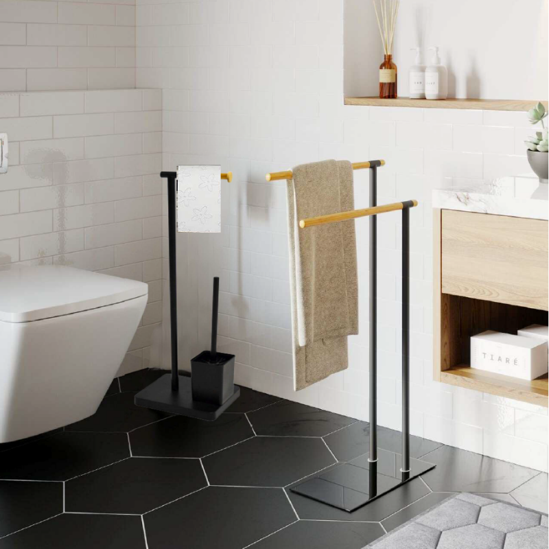 Ankor toilet paper holder with brush, , medium-null