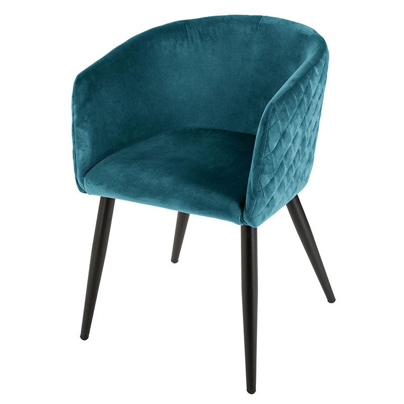 Product image: Marlo velvet armchair - petrol, , medium-null