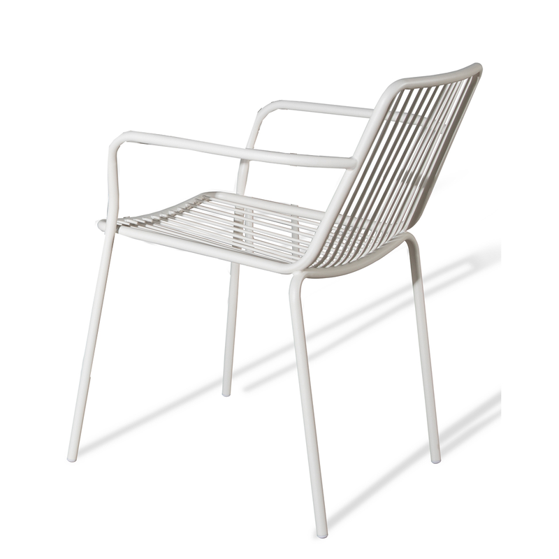 L.h garden white chair h84x55x67cm, , medium-null