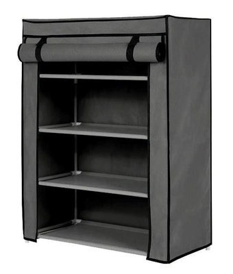 Shoe rack 4 levels woven 61x30x106cm