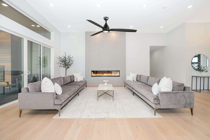 Sunlight 'rio' ceiling fan dc motor 3-plywood blades 52-inch black led 18w 1620lm 3cct remote control, , medium-null