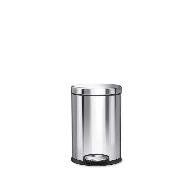 4.5l round pedal bin polished stainless steel, , medium-null