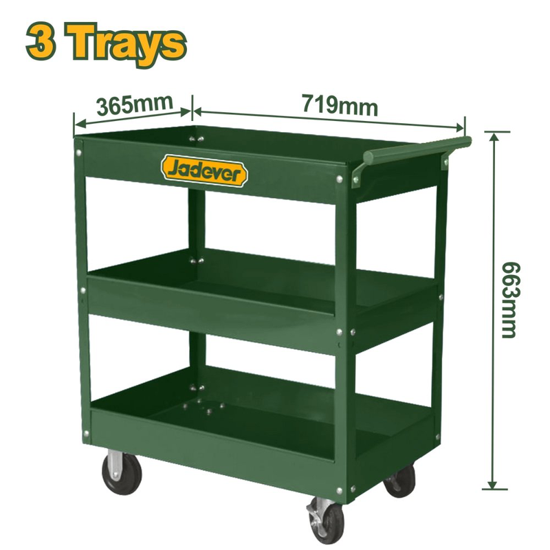 Product image: Jadever φορητός εργαλειοφορέας τρόλεϊ με 3 ράφια, , medium-null