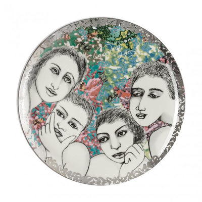 Platter round garden party, , medium