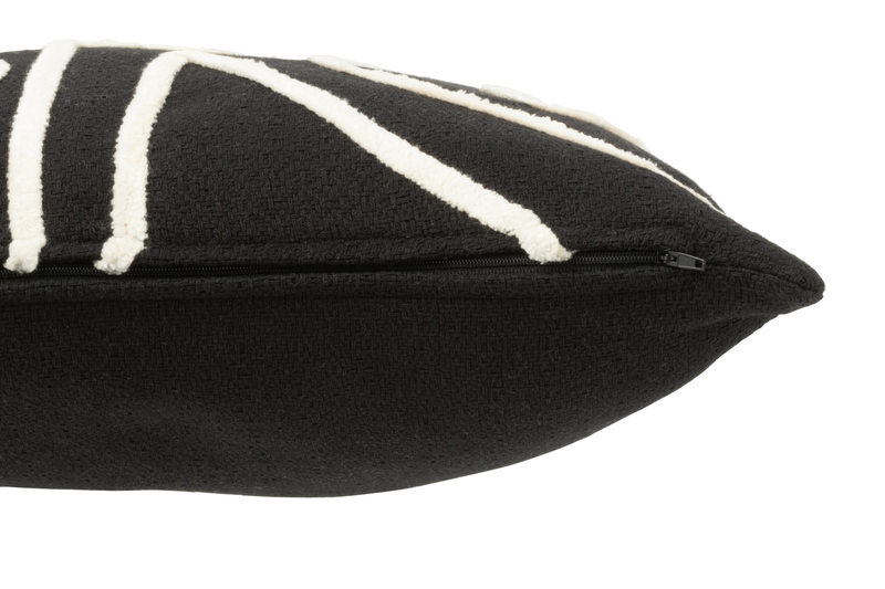 Cushion stripe black/white, , medium-null
