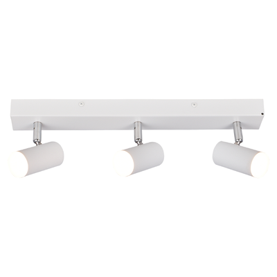 Sunlight 'como' led 7.5w wall light aluminium white 520lm 3000k ip44 l400xw50xh130mm, , medium