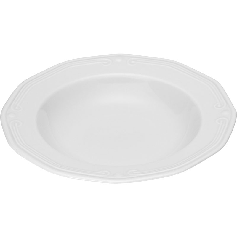 Athenee πιατο βαθυ 23cm πορσελανη πορσελανη λευκο, , medium-null
