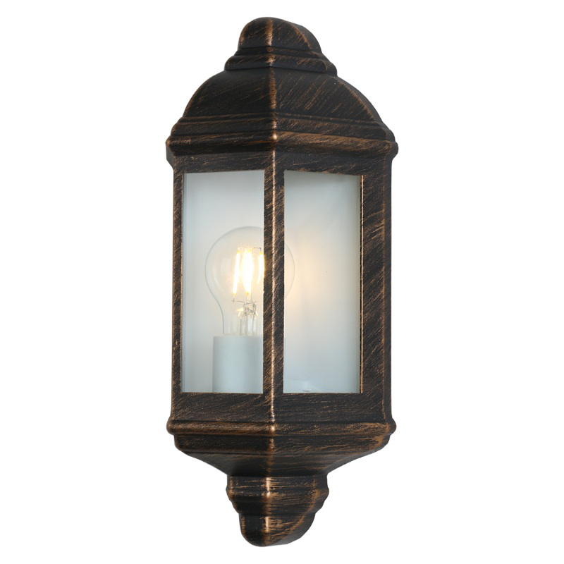 Product image: Sunlight 1xe27 (max.60w) φωτιστικο τοιχου flash αλουμινενιο χρυσο μαυρο ip44 l175xw95xh360mm, , medium-null