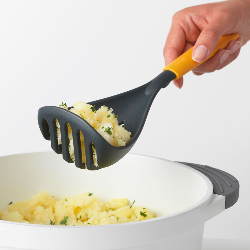 Brabantia potato masher plus spoon, tasty+ - honey yellow, , medium-null