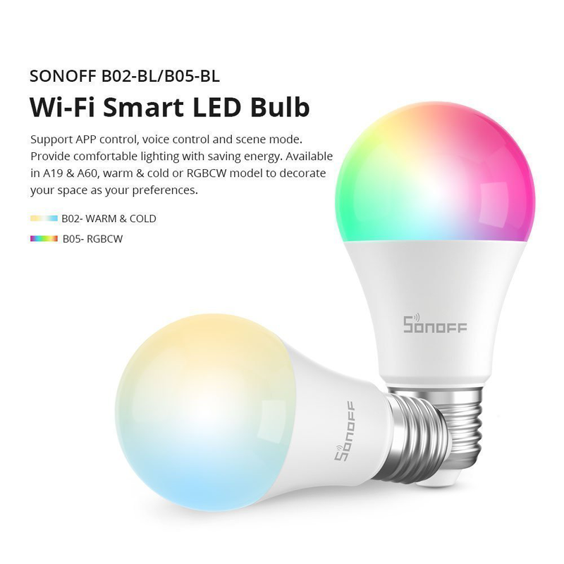 Sonoff Wi-Fi smart bulb rgb b05-bl-a60, , medium-null