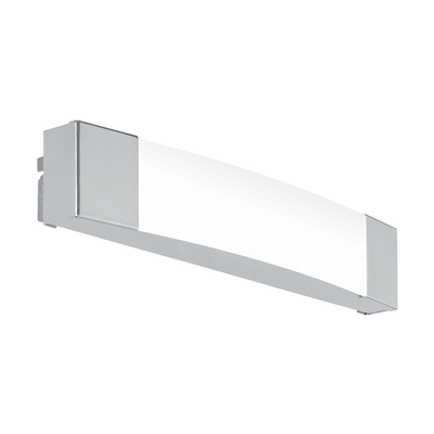 Eglo 'siderno' led 8.3w mirror wall light chrome 900lm 4000k ip44 l350xw60xh55mm