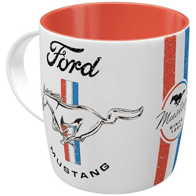 Tac signs ceramic mug mustang horse  stripes