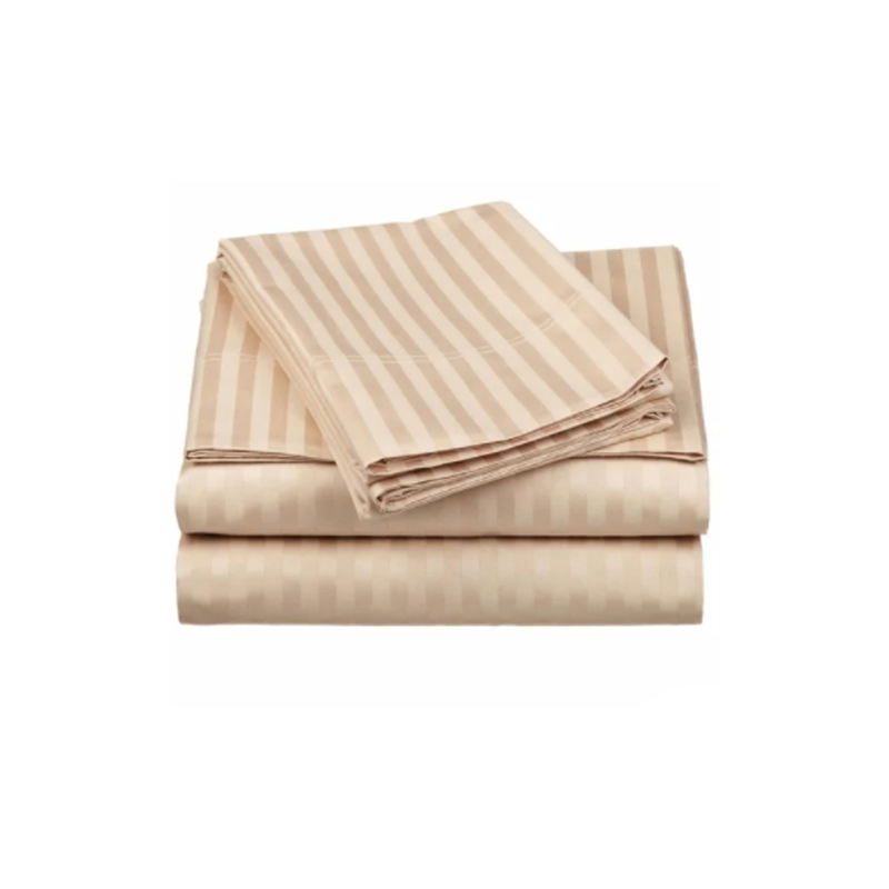 Product image: Stripe egyptian bed sheet set with 3,6ft rubber blue/black-null