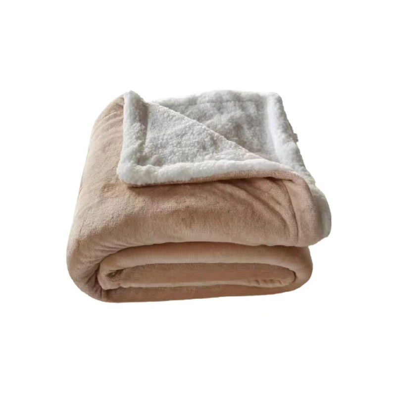 Flannel sherpa lamb blanket #b220-null