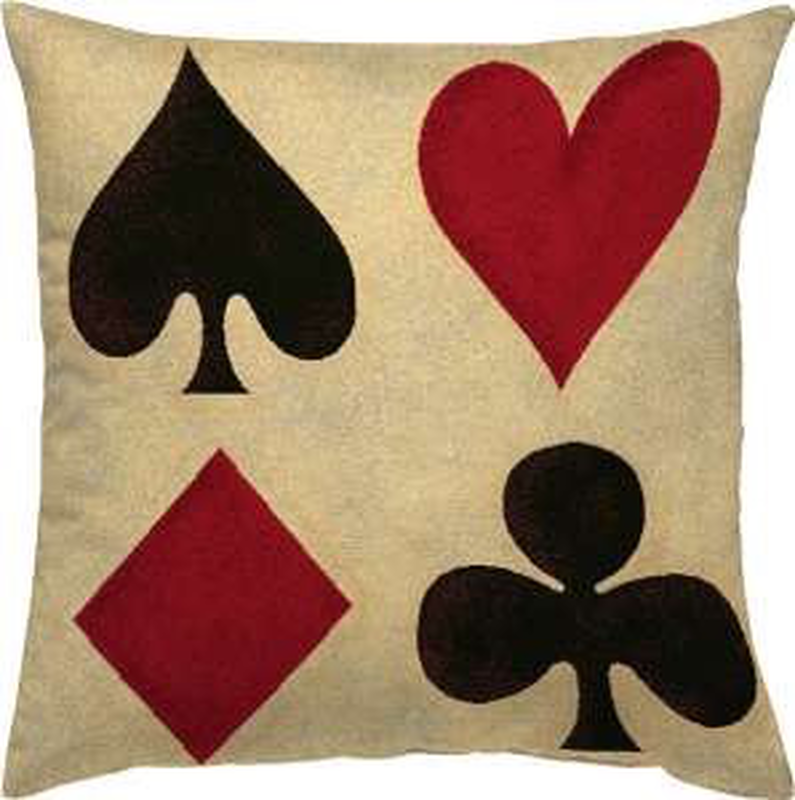 Decorative card game throw pillow-null