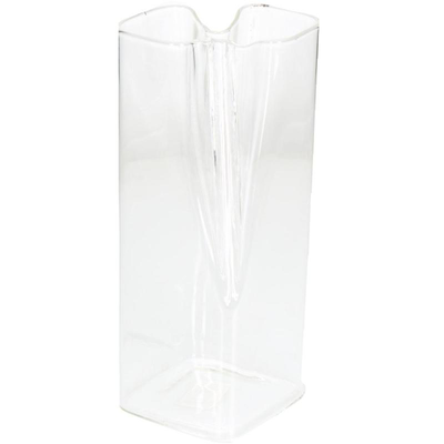 Vase glass 9.3x8x21cm - clear, , medium