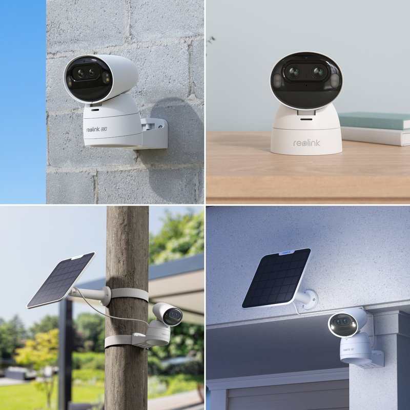 Reolink argus track 4k με solar panel ptz κάμερα εξωτερικού χώρου με smart tracking, spotlight & έγχρωμη νυχτερινή όραση (b730), , medium-null