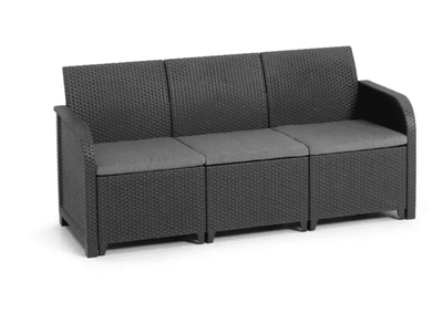 Keter 3-seater lounge sofa rosalie graphite, , medium