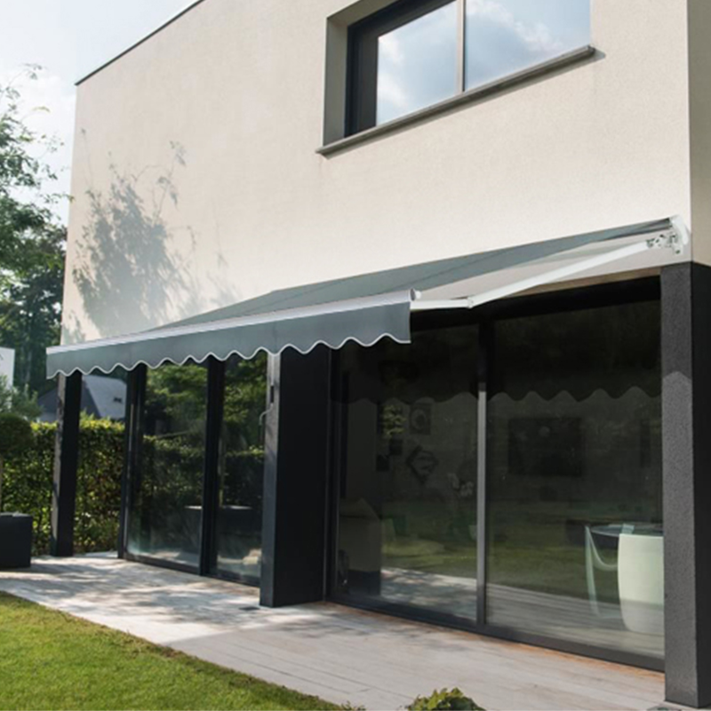 1er electric awning with remote control 3.5 x 2.5m light gray-null