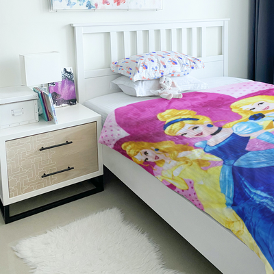 Blanket with childrens show designs #kbl05, Pink, medium