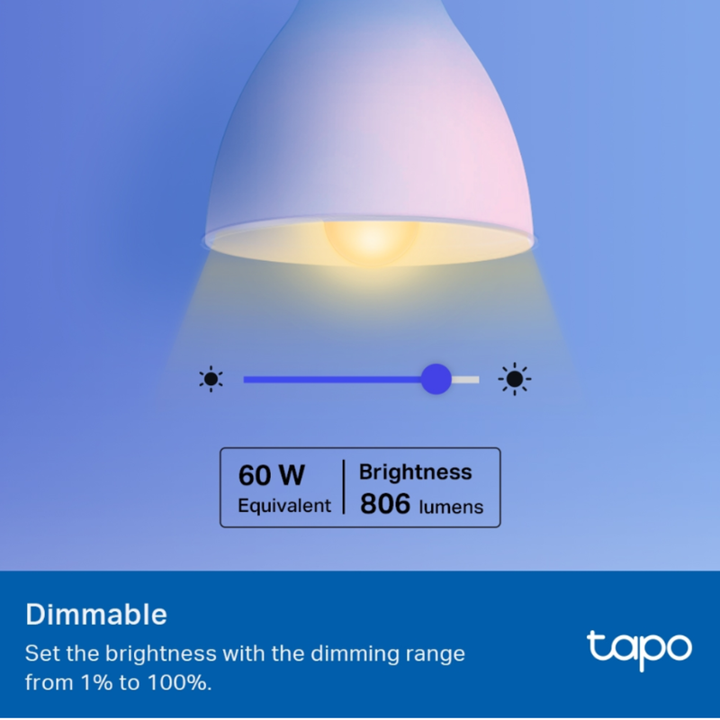 Product image: Smart Wi-Fi λάμπα tp-link tapo – πολύχρωμη φωτεινότητα & έξυπνος έλεγχος, , medium-null