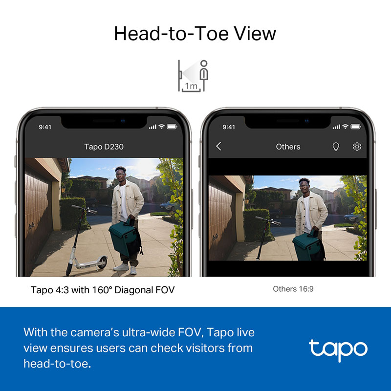 Tp-link tapo d230s1 smart video doorbell camera kit, , medium-null