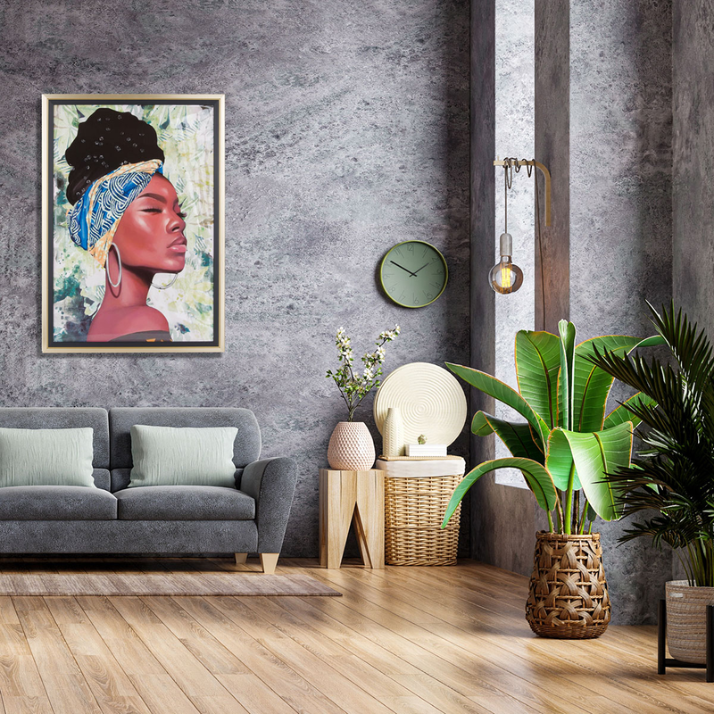 African woman picture-3d details, , medium-null