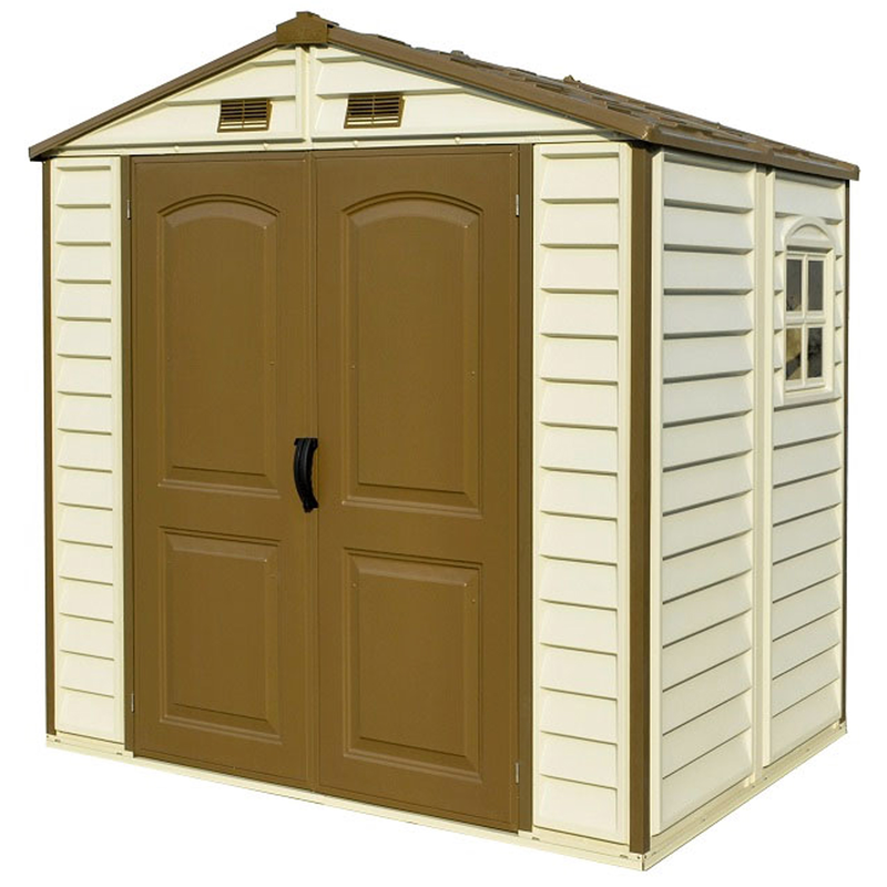 Duramax garden shed store all 246x161x223cm ivory/brown-null