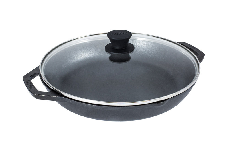 Lodge cast iron everyday chef pan with glass lid (2,8lt - 30,4cm), , medium image number null