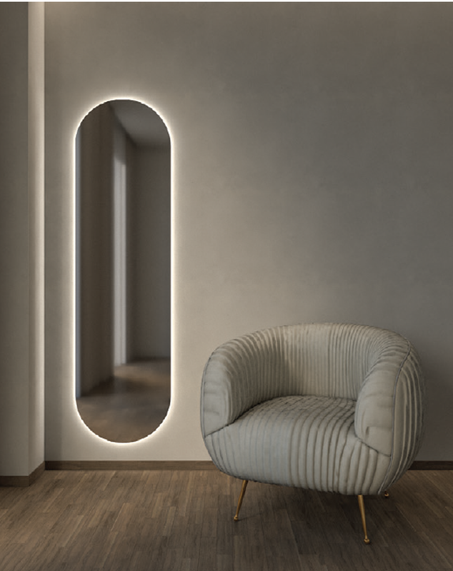 Semi oval mirror 50x180cm image number null