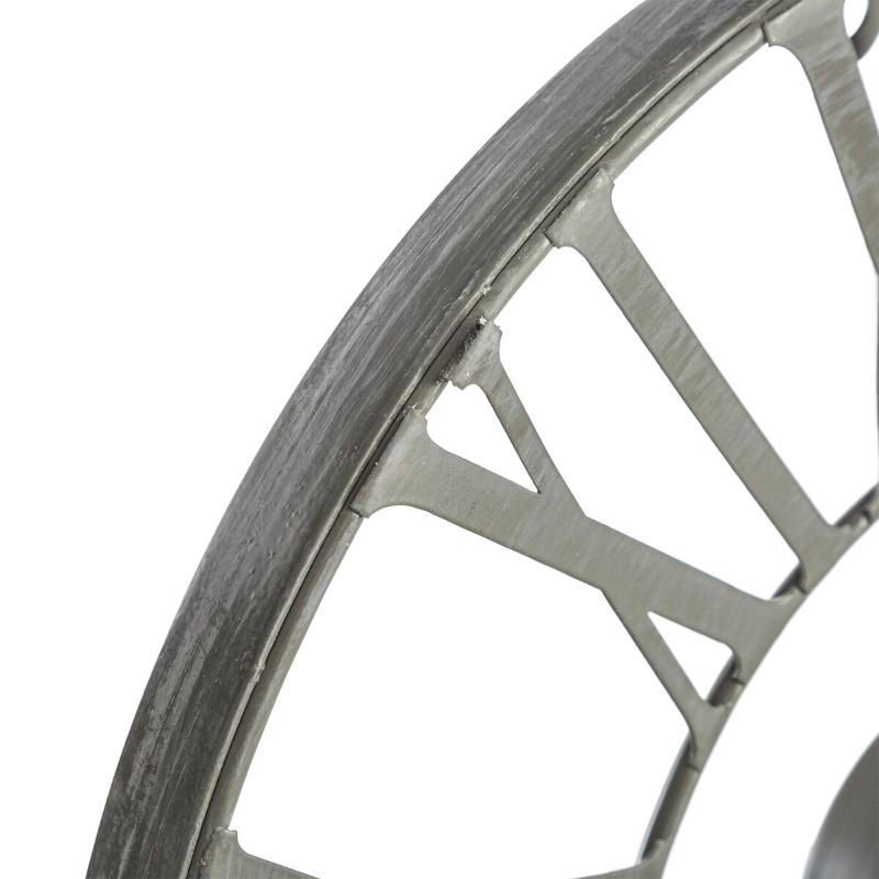 Wall clock φ36.5cm metallic black-null