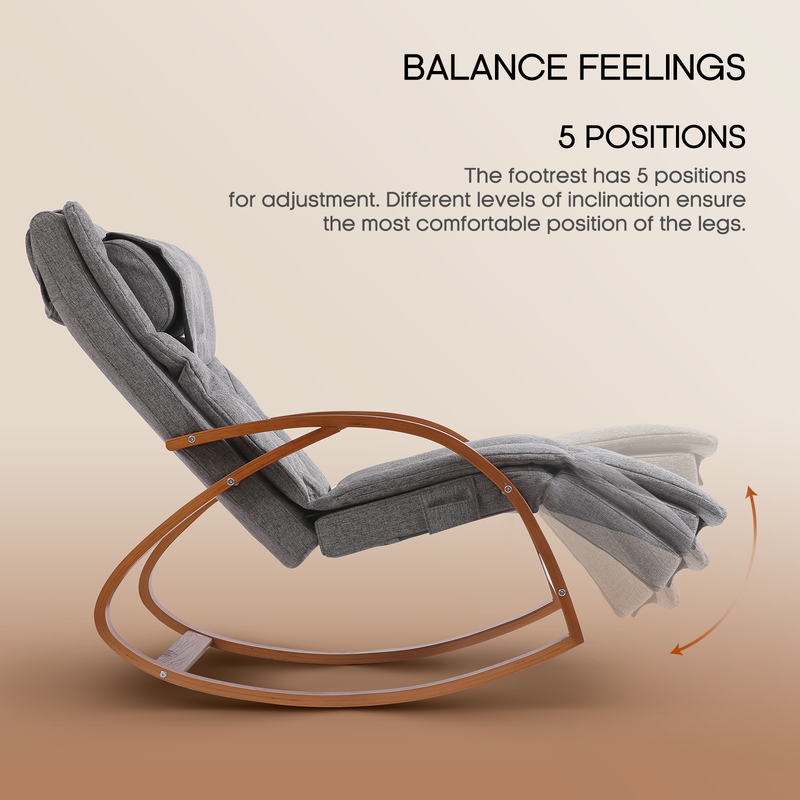 Massage wooden rocking chair image number null