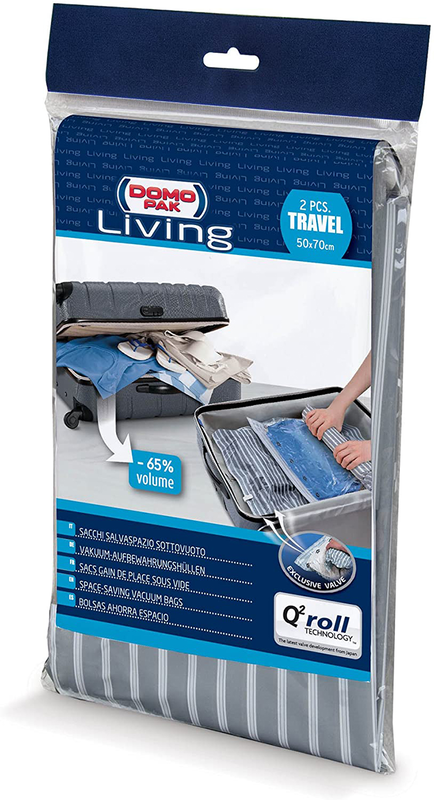 Domopak vacuum travel bags large 2pcs transparent, , medium image number null