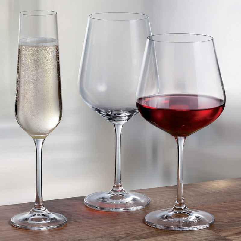 Crystal bohemia strix champagne glasses - 200ml - 6pcs set-null