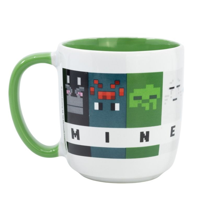 Stor : minecraft squared pattern  - young adult ceramic elite  mug in gift box 385ml 75618, , medium-null