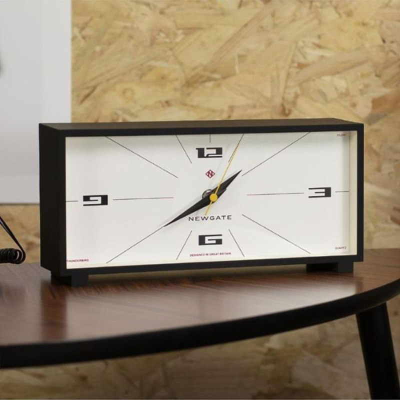 Newgate thunderbird mantel clock in black & cream, , medium image number null