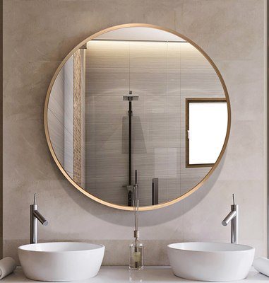 Round mirror with gold aluminium frame ⌀600mm, , medium