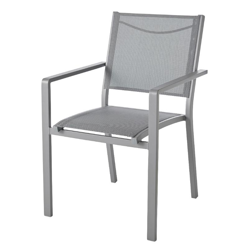 Product image: Goodhome moorea καρεκλα απο αλουμινιο - γκρι, , medium-null
