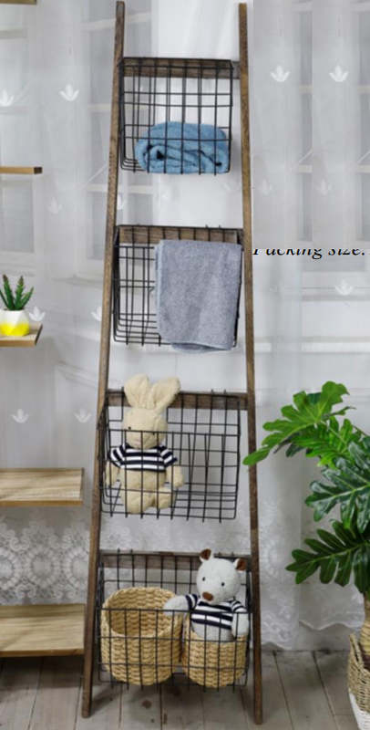 Superliving stand with 4 metal basket 42.5x45xh163cm, , medium-null