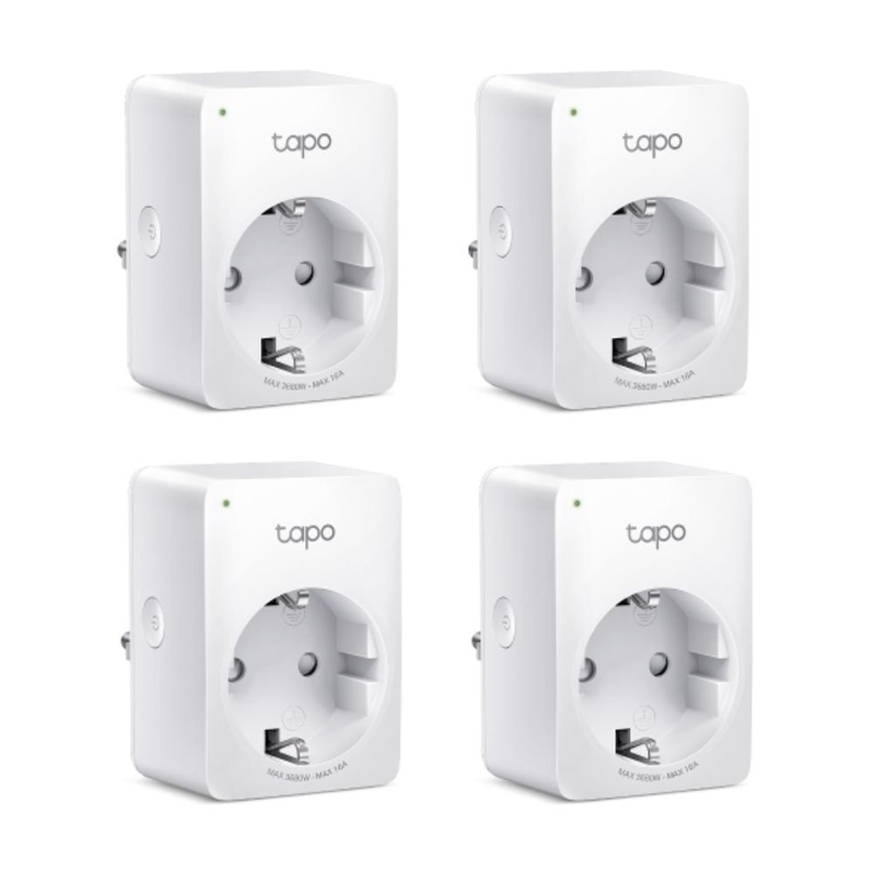 Product image: Tapo p110 tp-link mini έξυπνη Wi-Fi πρίζα energy monitoring, φωνητικός έλεγχος, προγραμματισμός, auto-off, away mode πακέτο 4 τεμαχίων (uk plug), , medium-null