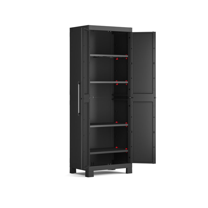 Product image: Keter detroit with 4 shelves cabinet black, , medium-null